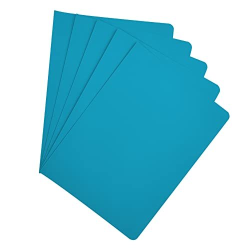 RAYLU PAPER Raylu Paper® - 25 stuks ondermappen van karton, met fastergaten en levendige kleuren, 200 g dikke map van kraftkarton (blauw, folio)
