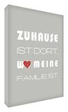 Little Helper HMEFAM2436-19G Feel Good Art wandsieraad canvas, 60 x 40 cm, grijs