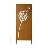 VEVOR Metalen privacyscherm voor buiten, 60 x 158 cm, decoratief vrijstaand, ruimteverdeler, voor tuin, binnenplaats, terras, privacyscherm, stalen plaat met grondpennen