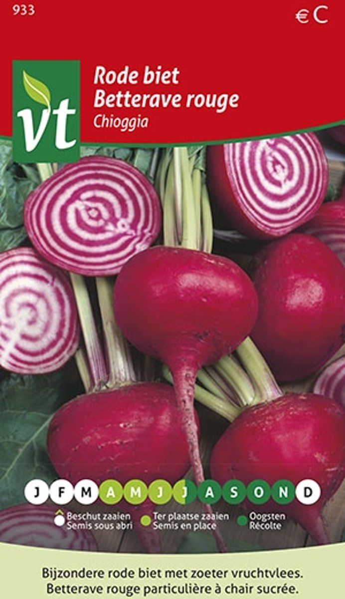 vt zaden - arborix Rode biet Chioggia - 5411266909337