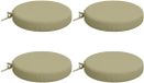 vidaXL Coussin d'assise SOEST 4 pièces 100% Polyester Vert clair Ø 35 x 7 cm