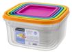 Set de boîtes de conservation alimentaire - Boîtes de conservation en plastique, 5 pièces - Avec couvercle - Adapté au micro-ondes - Réutilisable - Transparent