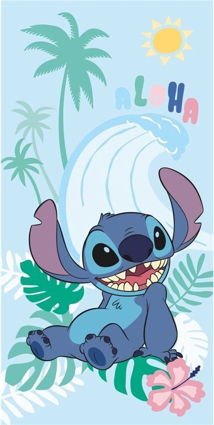 4KidsOnly Disney Lilo & Stitch Strandlaken Aloha - 70 x 140 cm - Katoen