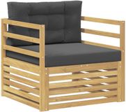 vidaXL Buitensofa Wit en antracietkleurig