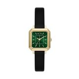 Armani Exchange AX5723 Dameshorloge - Ø 27 MM - Goudkleurig - Zwart/Groen Leren Band