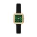 Armani Exchange AX5723 Dameshorloge - Ø 27 MM - Goudkleurig - Zwart/Groen Leren Band