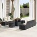 vidaXL Tuinbank Set Zwart Poly Rattan