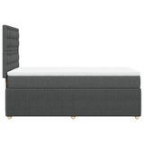 vidaXL Boxspringbed met matras, donkergrijs, 120x190 cm, gestoffeerd