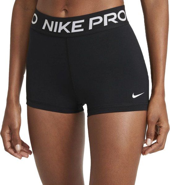 Nike Pro 365 3In Sportbroek Dames - Maat XL - Zwart/Wit