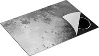 Chefcare Inductie Beschermer Abstracte Kunst - Waterkleuren Structuur - Zwart Wit - 77x51 cm
