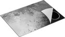 Chefcare Inductie Beschermer Abstracte Kunst - Waterkleuren Structuur - Zwart Wit - 77x51 cm