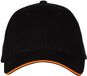 Black & Match IMBRETEX SAS 6-panel pet Black & Match - One size - zwart/oranje
