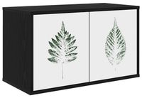 Meuble TV mural HANAU 69 x 33 x 40 cm chêne noir