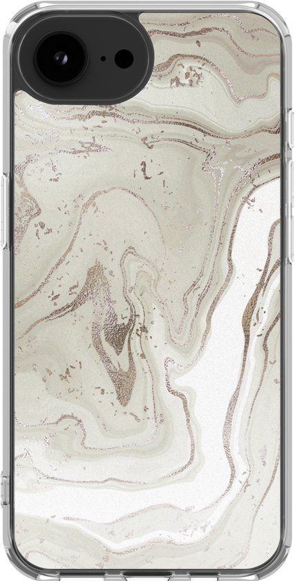 imoshion Hoesje - Geschikt voor Apple iPhone 17e / 16e - Design hoesje - Sandy Marble