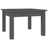 vidaXL salontafel 45x45x30 cm massief grenenhout grijs