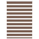 vidaXL Zebra Rolgordijn 110x100 cm Stofbreedte 105,9cm Polyester Bruin
