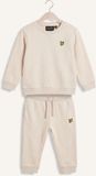 Lyle & Scott Crew Neck & Jogger Set Truien & Vesten Jongens - Sweater - Hoodie - Vest- Beige - Maat 80/86