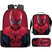 SZSMART Rugzak SZSMART MODEL Spider-Man gemodelleerd driedelige rugzakset