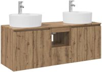 vidaXL Badkamerkastenset 3 st Artisanaal eiken 49,5 x 44,5 x 65 cm
