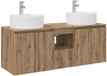 vidaXL Badkamerkastenset 3 st Artisanaal eiken 49,5 x 44,5 x 65 cm