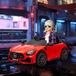 Mercedes Voiture Électrique Pour Enfants, 3-5 Km/h, Télécommande, Lumières Et Musique, Rouge