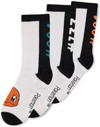 Difuzed pokémon - white sport socks (3pack)