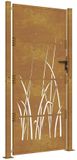 VidaXL Tuinpoort 100 x 175 cm poedergecoat staal zwart vergrendelbaar