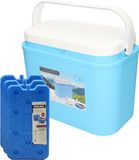 Excellent Houseware Koelbox Kunststof Blauw 10 Liter met 3x Koelelementen