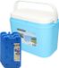 Excellent Houseware Koelbox Kunststof Blauw 10 Liter met 3x Koelelementen
