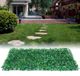 12 pièces de panneaux d'herbe artificielle verte dense pour la décoration