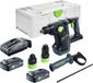 Festool KHC 18 EB-Basic accu combihamer 18 V 2.6 J SDS-Plus Brushless + 2x accu 4.0 Ah + lader + systainer