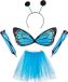 Boland Set Vlinder Blauw Kinderen Vrouwen Vlinder Fee Elfje Fantasy Sprookje