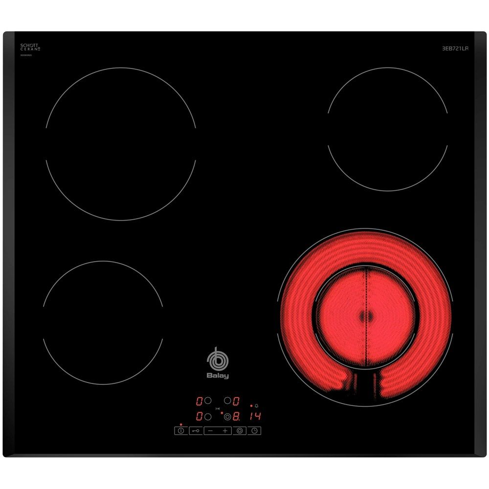 Balay 3EB721LR - Ceramic Hob - Black - 4 Zones - Built-in