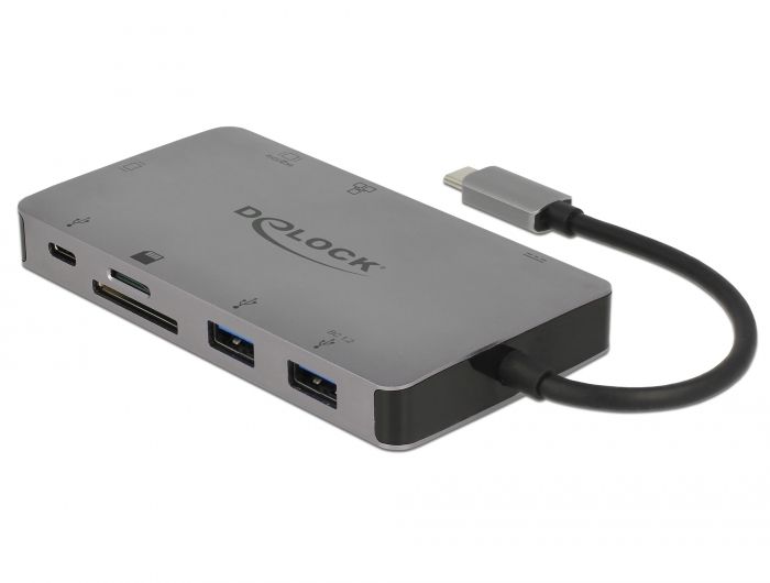 DeLOCK 87735 - Notebook Dock & Poortreplicator - Grijs