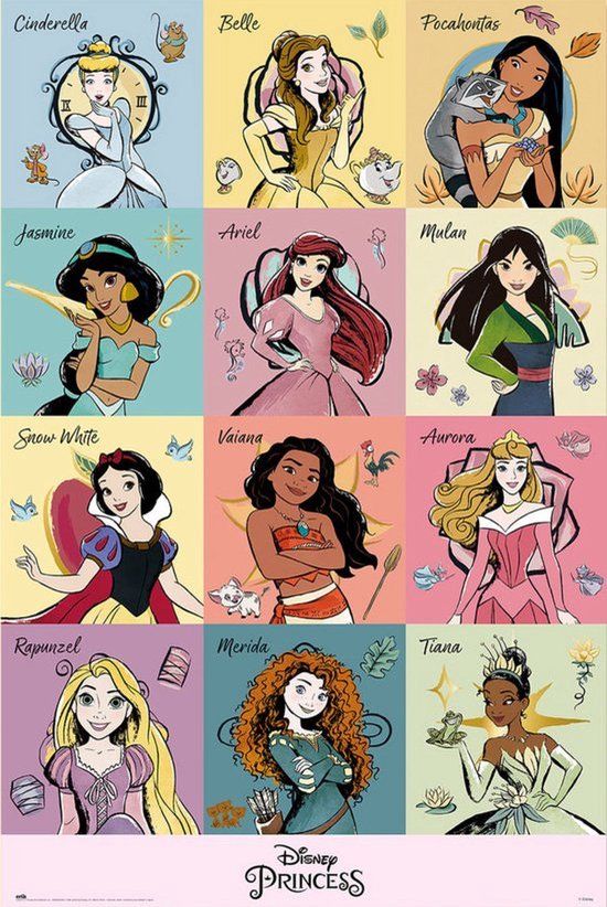 Grupo Erik Poster Disney Princess Brush Strokes 61x91,5cm