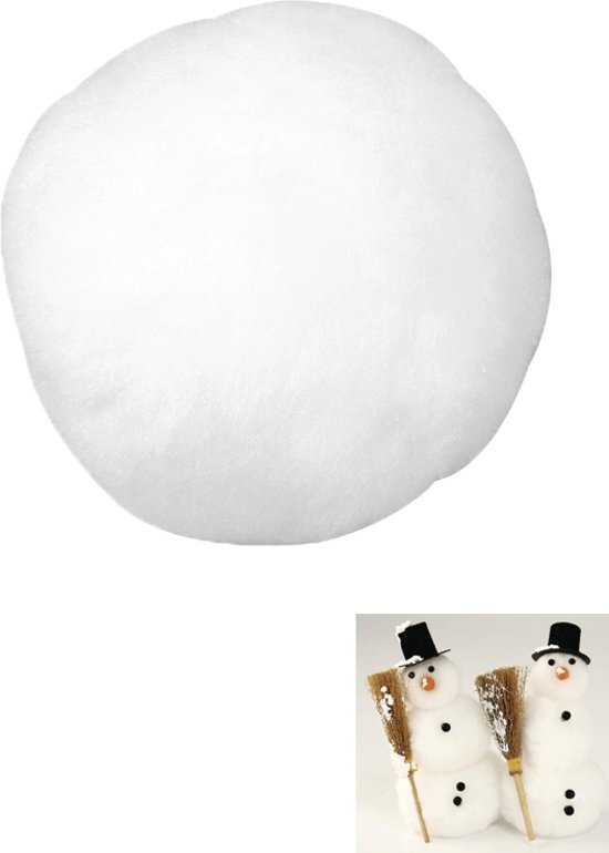 Rayher Hobby Kunstsneeuw 8x witte sneeuwballen - sneeuw decoratie