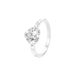 Lucardi Dames Zilveren ring hart met zirkonia - Ring - 925 Zilver - Zilverkleurig - 17.50 / 55 mm