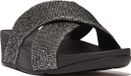 FitFlop Lulu Cross Slide - Glitterball ZILVER - Maat 39
