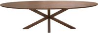 DÉJA Living Ovale Eettafel Lusa - 240cm - Eikenhout Bruin - Kruispoot - 6-8 Personen