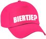 Bellatio Decorations Biertje? Drank feest petje - baseball cap - roze - volwassenen - vrijgezellenfeest