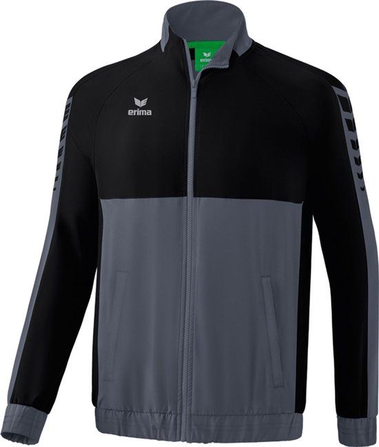 ERIMA Six Wings Presentatiejack - Slate Grey-Zwart - Maat L
