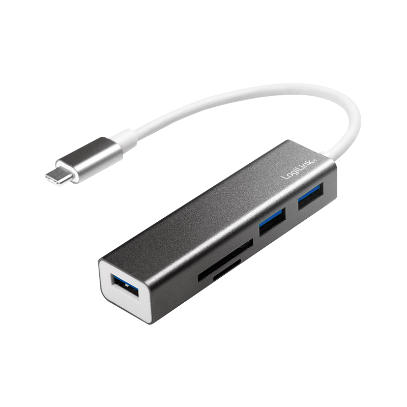LogiLink UA0305 - Interface Hub - Aluminium