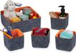 Merkloos Relaxdays Lade Organizer - 5-delige Set - Vilten Manden - Antraciet/Oranje
