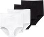 Schiesser Cotton Essentials heupbroek dames zwart/wit