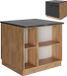 Vicco Keukeneiland Fame-Line 90 cm Donkergrijs met lade