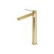 EMKE Badkamerkraan champagnegoud met beluchter, massief messing, keramische cartouche, eenvoudige installatie, waterbesparend, 335 x 233 x 46 mm
