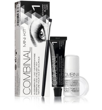 Combinal Wenkbrauwen wimperverf kit zwart 1SET