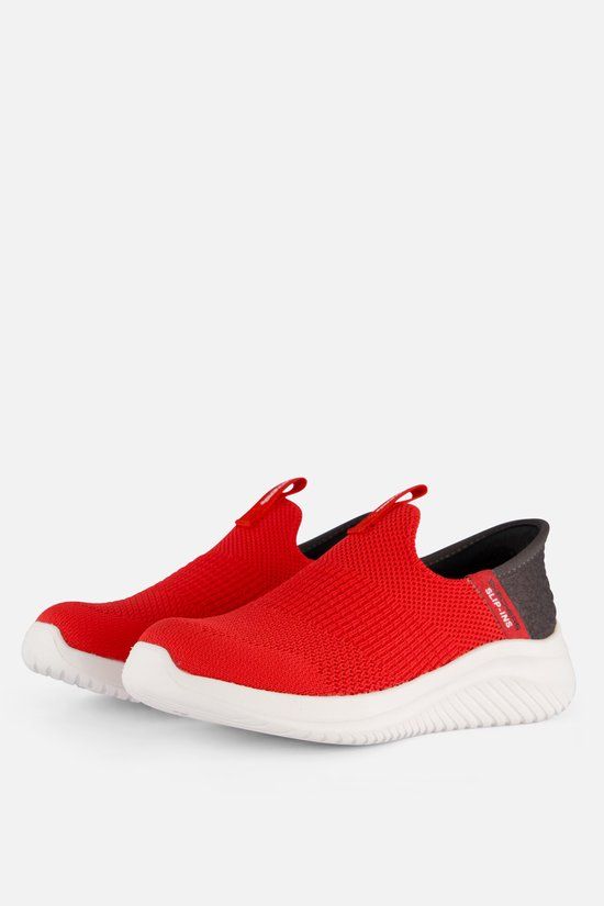 Skechers Ultra Flex 3.0 - Sneakers - Unisex - Rood - Zwart