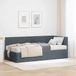 Maison Exclusive - Cadre de lit d'angle avec matelas, 2 pièces. Gris foncé, 90 x 190 cm, velours