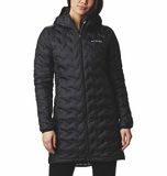 Columbia Delta Ridge Long Down Jacket Dames Zwart XS